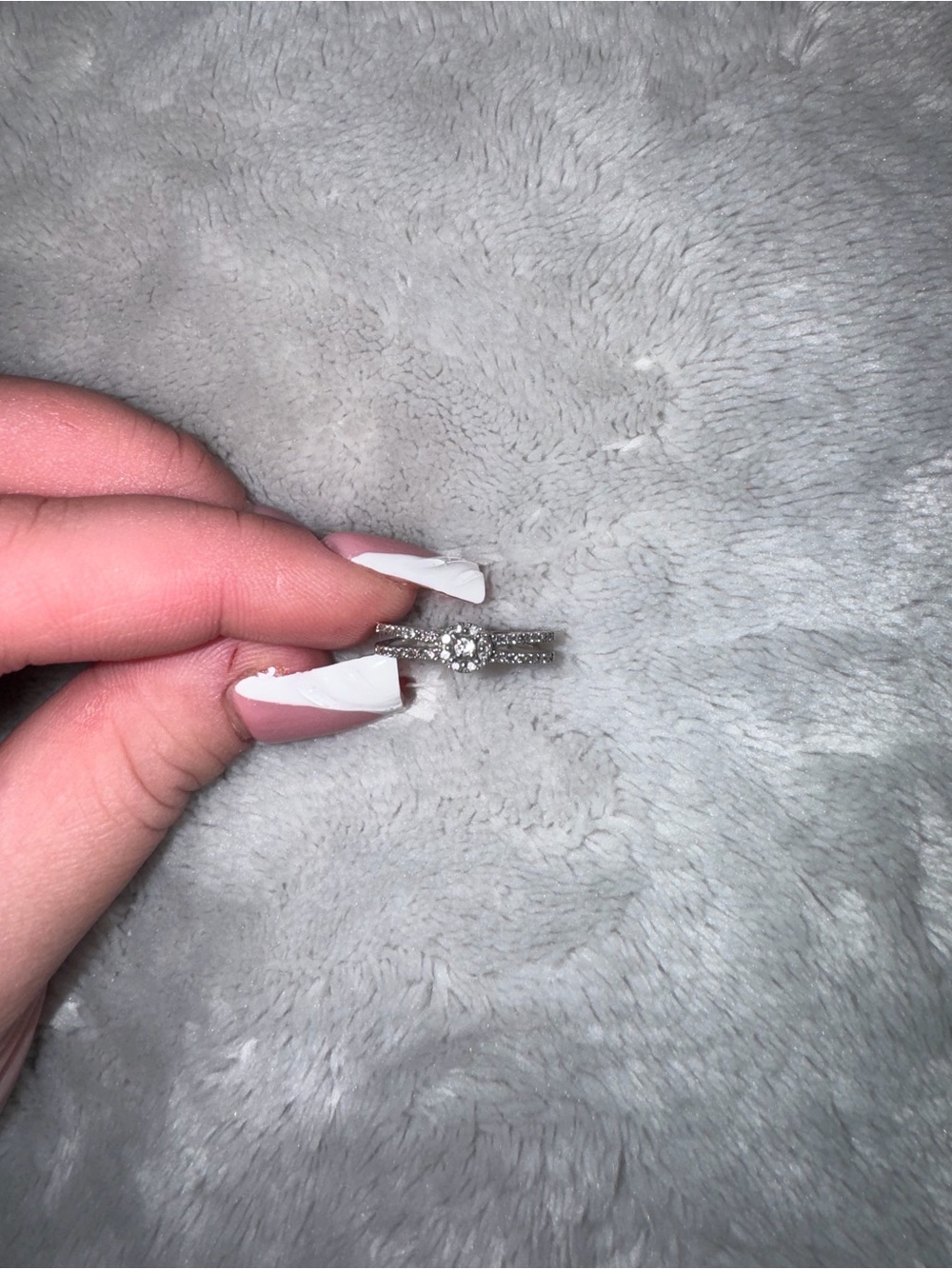 White gold promise ring